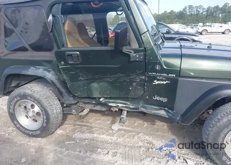 1998 Jeep Wrangler Sport из США, поврежденный, VIN 1J4FY19S5WP702547